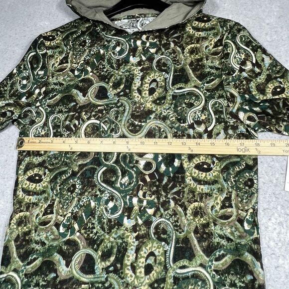 International Concepts Hooded Shirt Men's X-Small Green Snake Print XS NWT - Picture 6 of 11